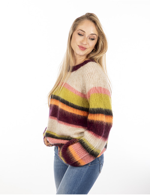 Amelie Amelie lange mouw pull bruin