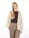 Amelie Amelie lange mouw gilet beige