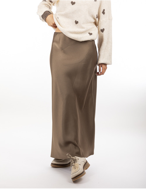 Amelie Amelie lange rok taupe
