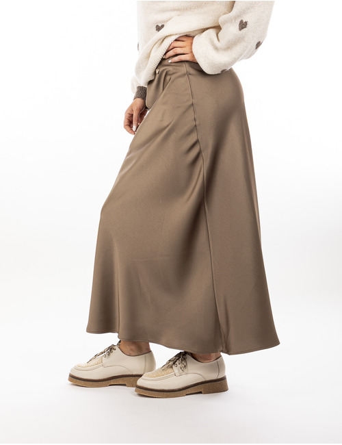 Amelie Amelie lange rok taupe