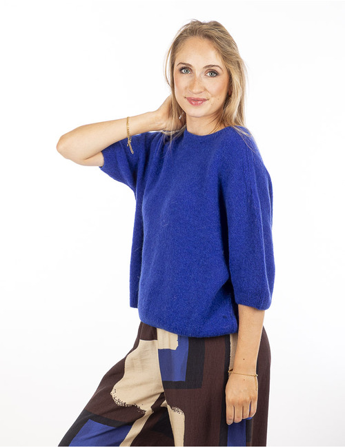 Amelie Amelie korte mouw pull blauw