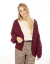 Amelie Amelie lange mouw gilet bordeaux