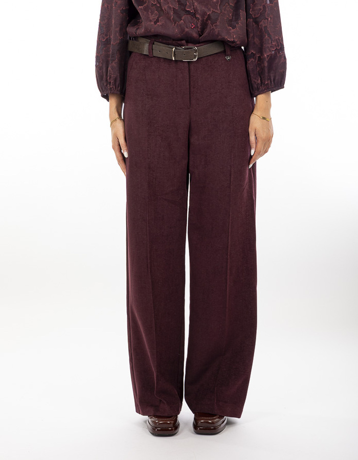 Amelie Amelie geklede broek bordeaux