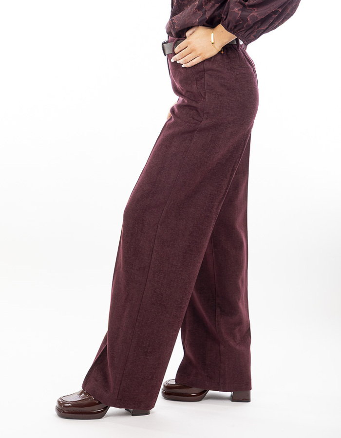 Amelie Amelie geklede broek bordeaux