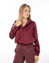Amelie Amelie lange mouw bloes bordeaux