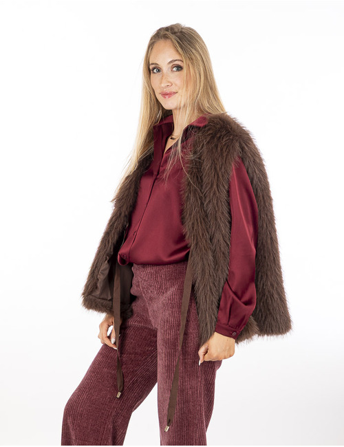 Amelie Amelie gilet bruin