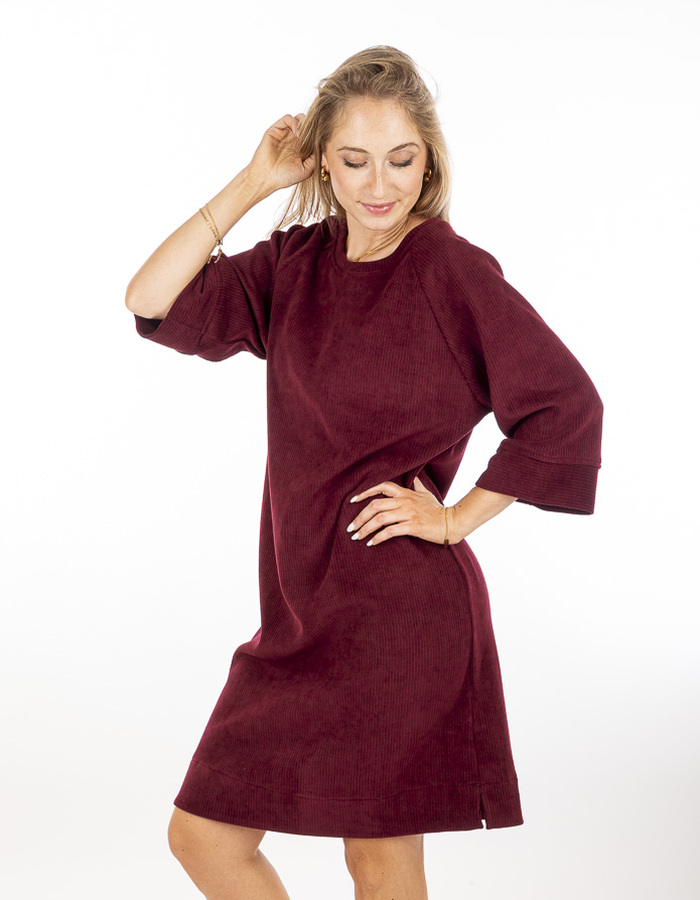 Amelie Amelie kort kleed bordeaux