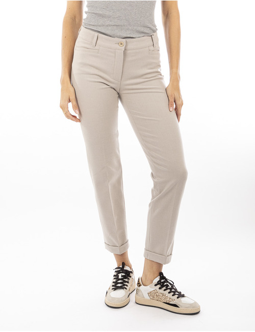 Raffaello Rossi broek met elatische band beige