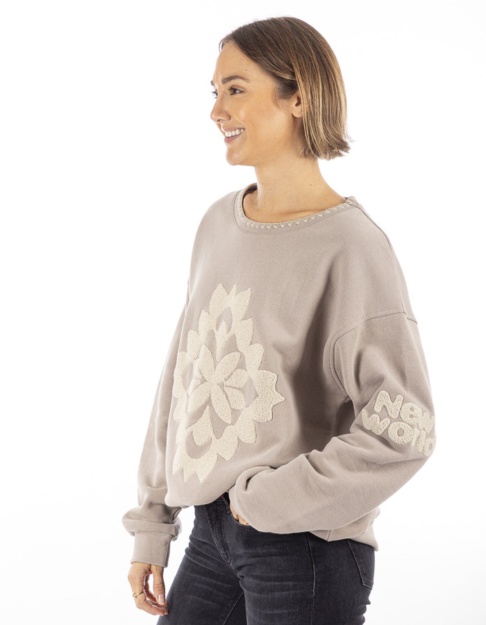 Grace lange mouw sweater bruin
