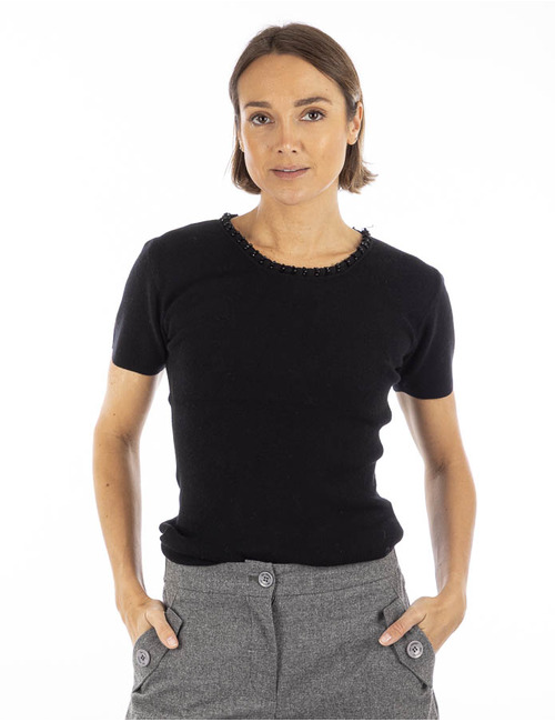 Leo & Ugo twinset gilet zwart