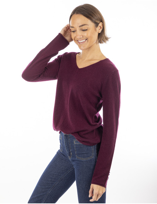 Herzen's lange mouw pull bordeaux