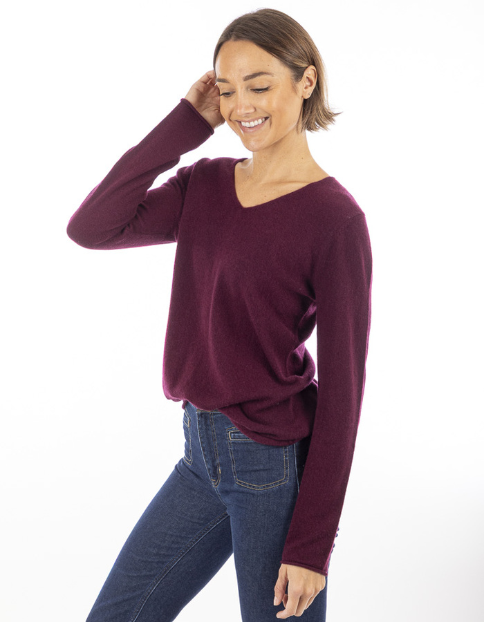 Herzen's lange mouw pull bordeaux