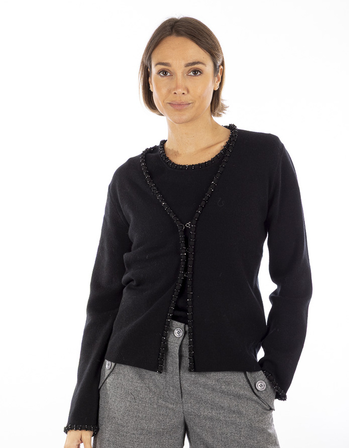 Leo & Ugo twinset gilet zwart