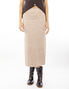 Neo Noir lange rok beige