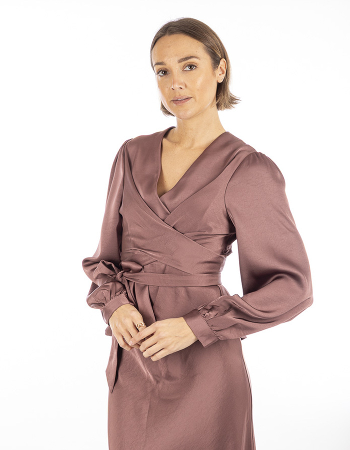 Neo Noir lange mouw bloes roze