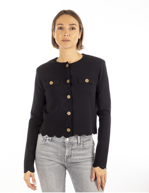 Twinset lange mouw gilet zwart
