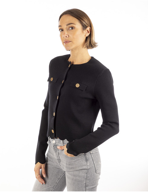 Twinset lange mouw gilet zwart