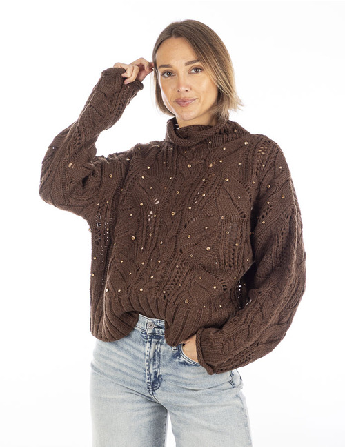 Liu Jo lange mouw sweater bruin