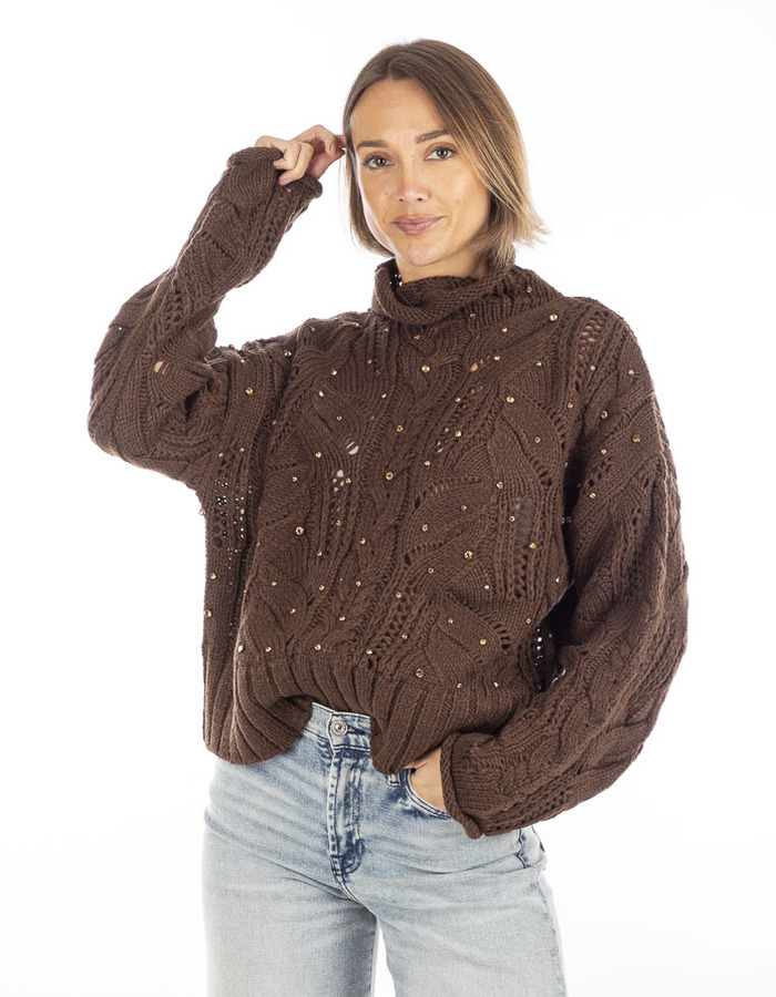 Liu Jo lange mouw sweater bruin