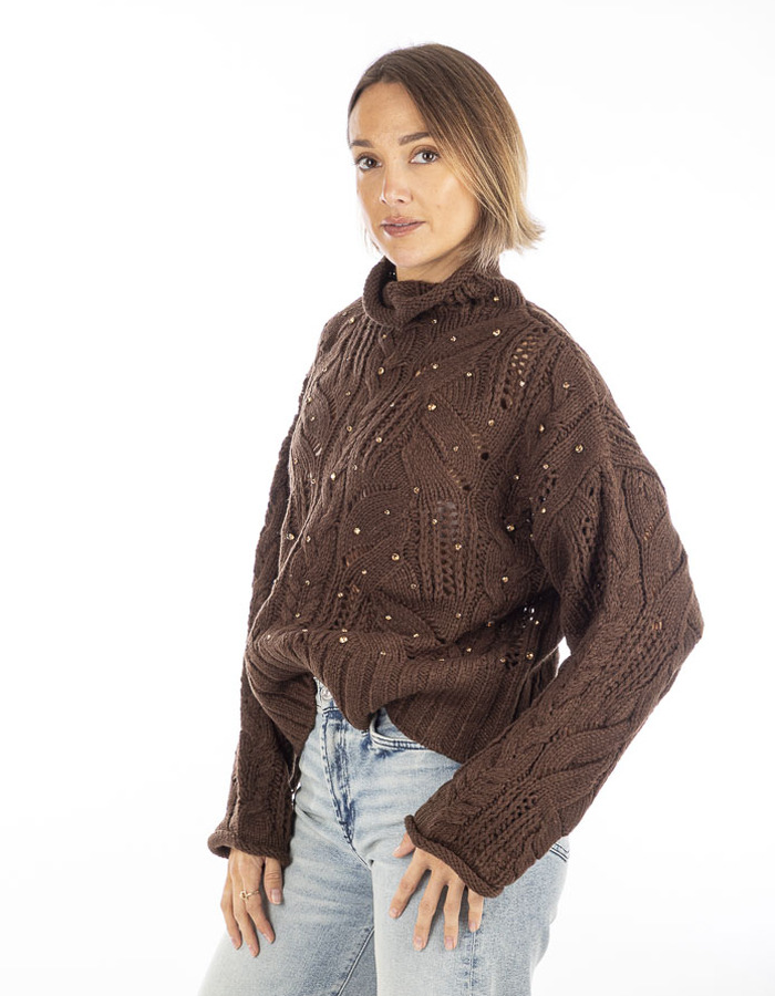 Liu Jo lange mouw sweater bruin
