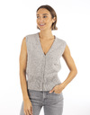Aimee The Label gilet zonder mouw grijs