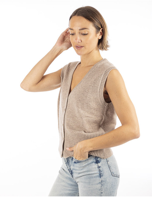 Aimee The Label gilet beige