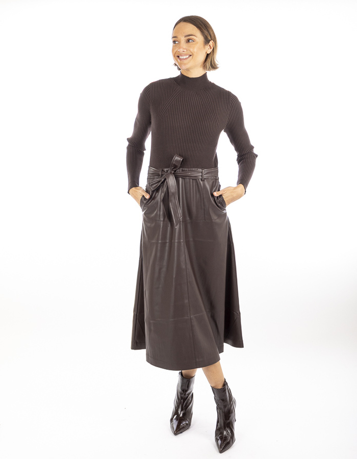 Twinset lang kleed bruin