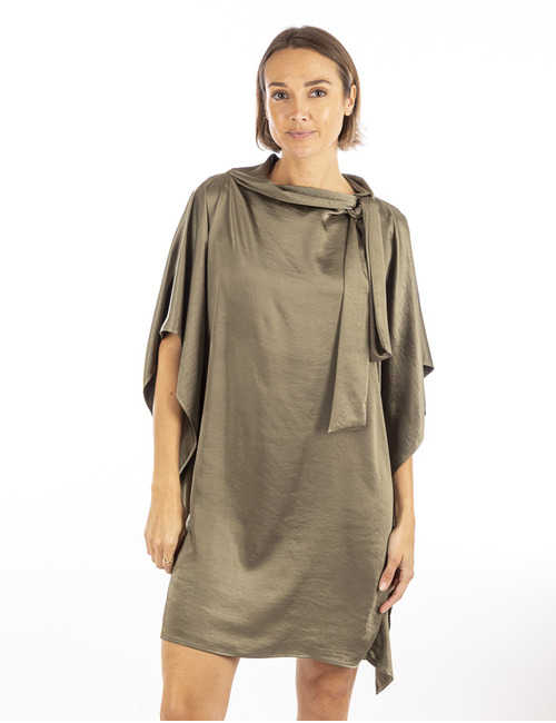 Nxi By Oni Onik kort kleed kaki
