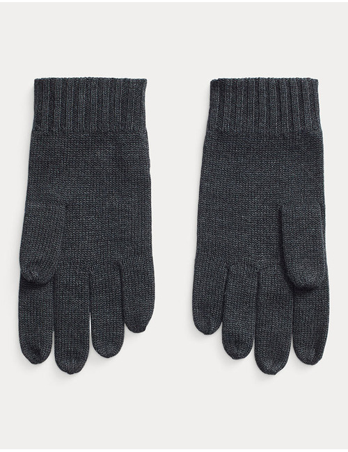 Signature Pony Wool Gloves in Dark Granite Heather