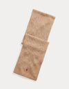 Signature Pony Wool Scarf in Camel Melange