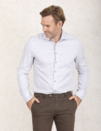 John Miller slim fit hemd grijs