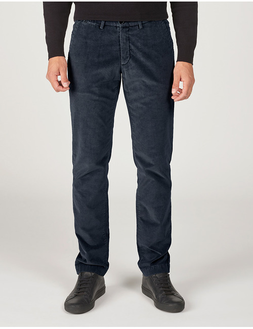 Slim Fit Chino SIDNEY P52 in Kleur navy – Katoenmix Stretch