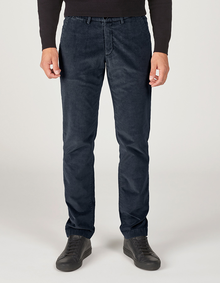 Slim Fit Chino SIDNEY P52 in Kleur navy – Katoenmix Stretch