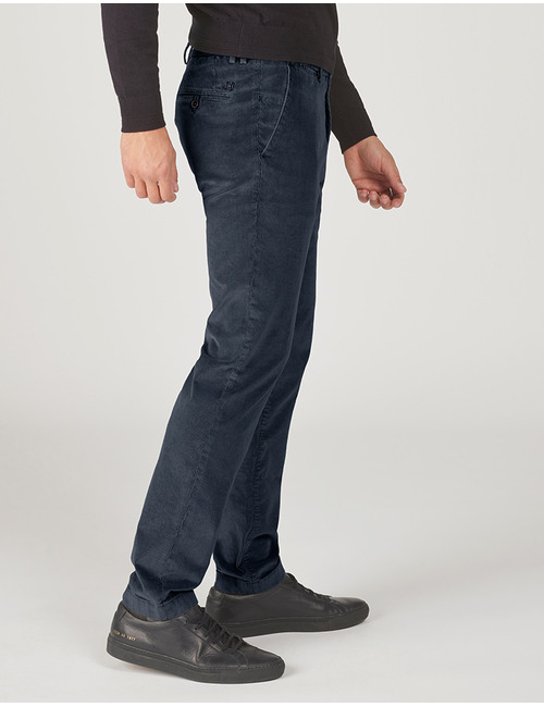 Slim Fit Chino SIDNEY P52 in Kleur navy – Katoenmix Stretch