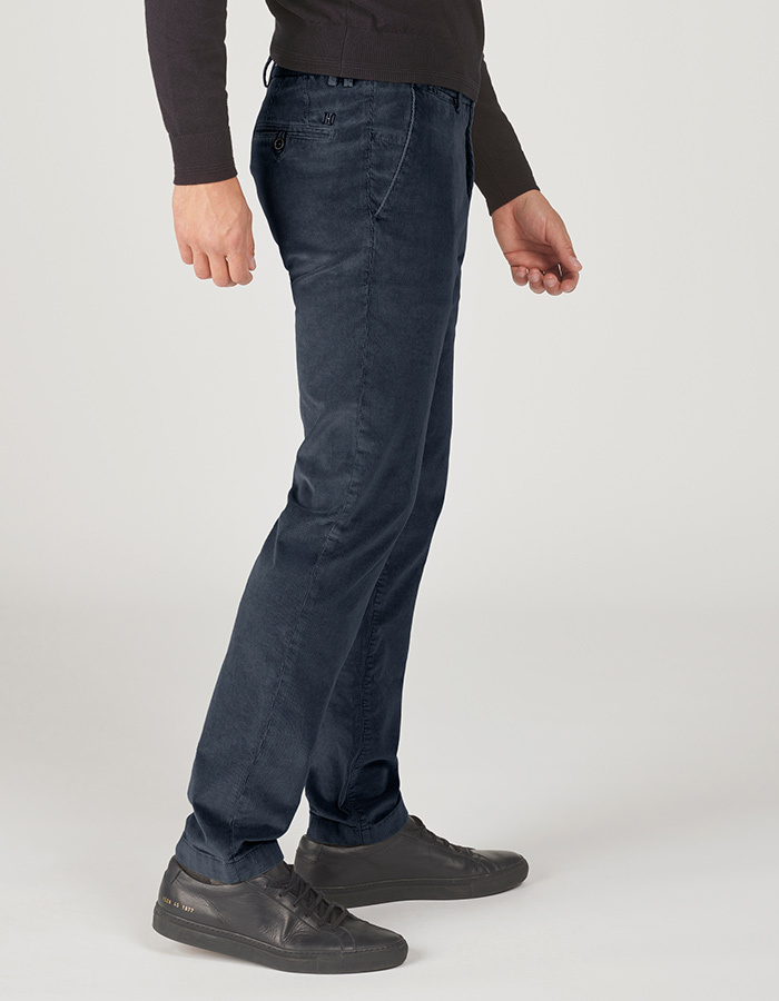 Slim Fit Chino SIDNEY P52 in Kleur navy – Katoenmix Stretch