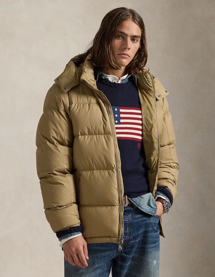 The Gorham Down Jacket in Desert Khaki 
