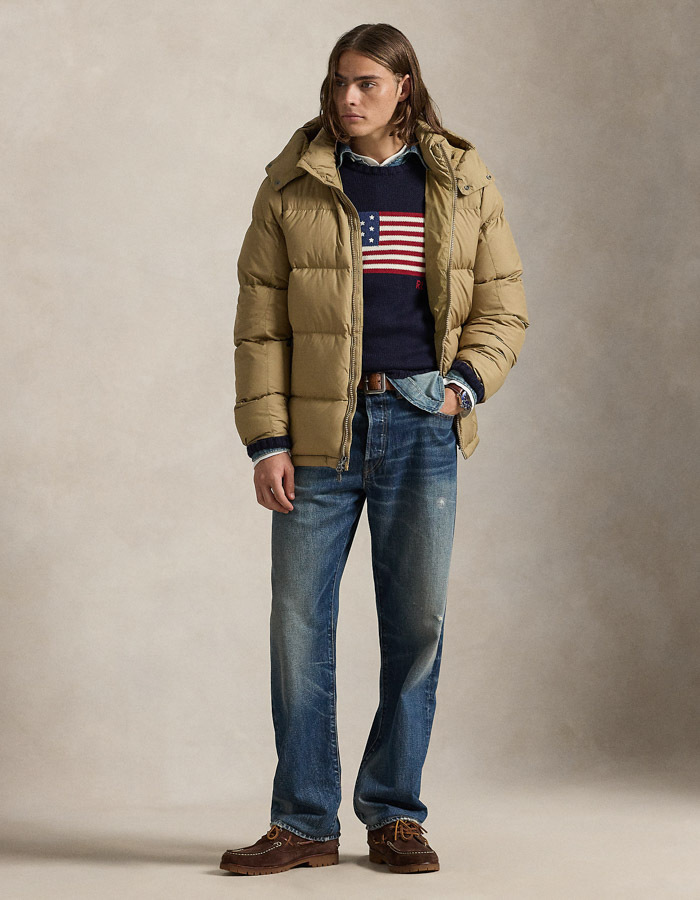 The Gorham Down Jacket in Desert Khaki 