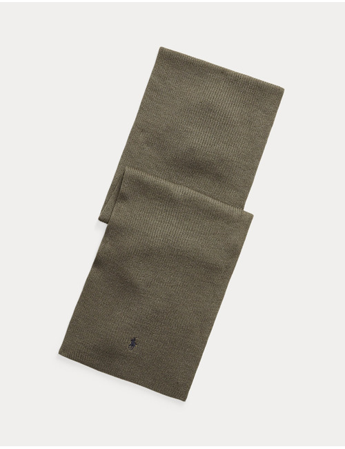 Signature Pony Wool Scarf in Light Cargo Olive Heather 