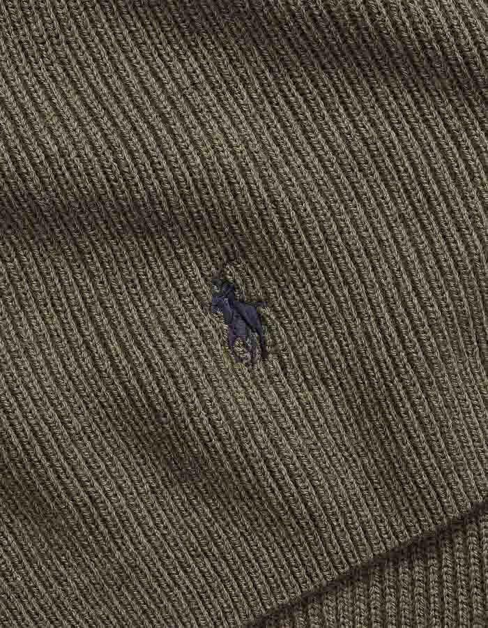 Signature Pony Wool Scarf in Light Cargo Olive Heather 