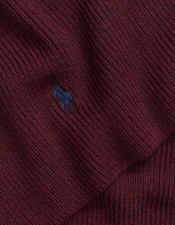 Signature Pony Wool Scarf in Aged Wine Heather