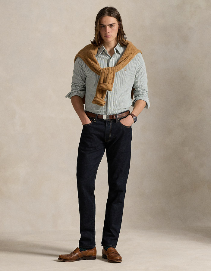 Ralph Lauren custom fit hemd groen