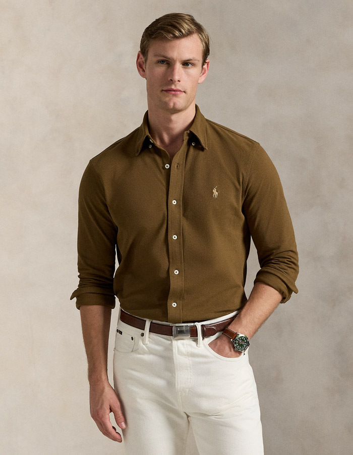 Featherweight Mesh Shirt in Nature Brown