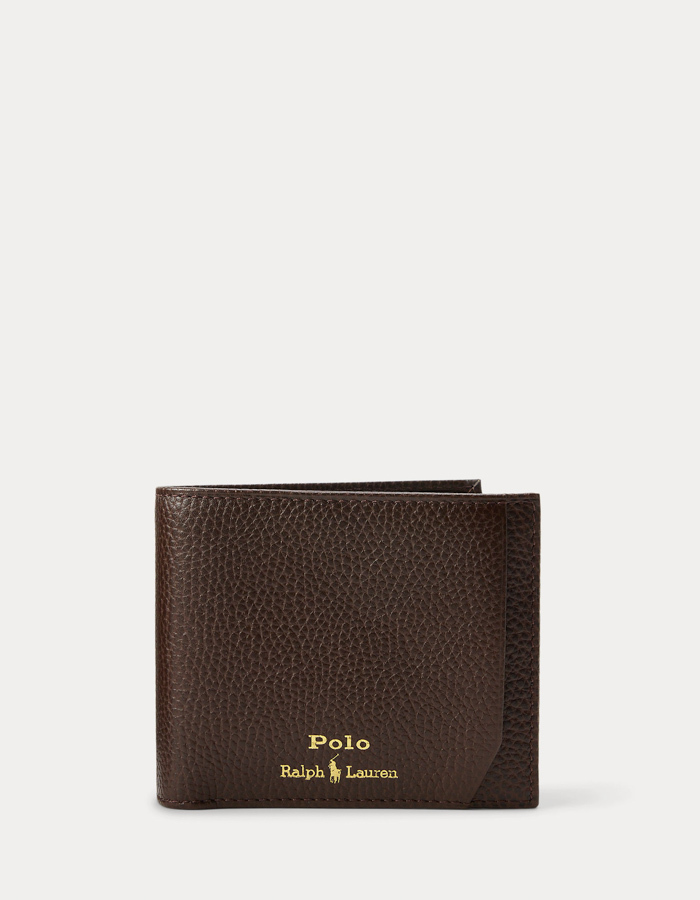 3-in-1 Leather Wallet & Key Fob Gift Set in Dark Brown