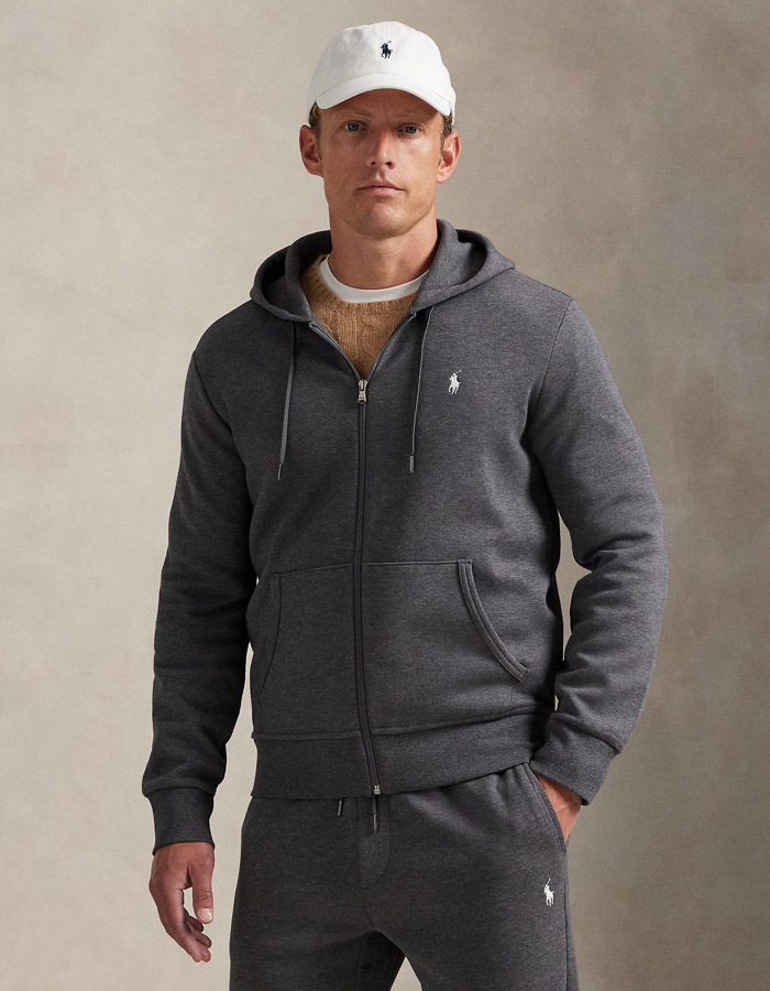 Double-Knit Full-Zip Hoodie in Barclay Heather