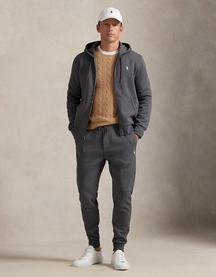 Double-Knit Full-Zip Hoodie in Barclay Heather