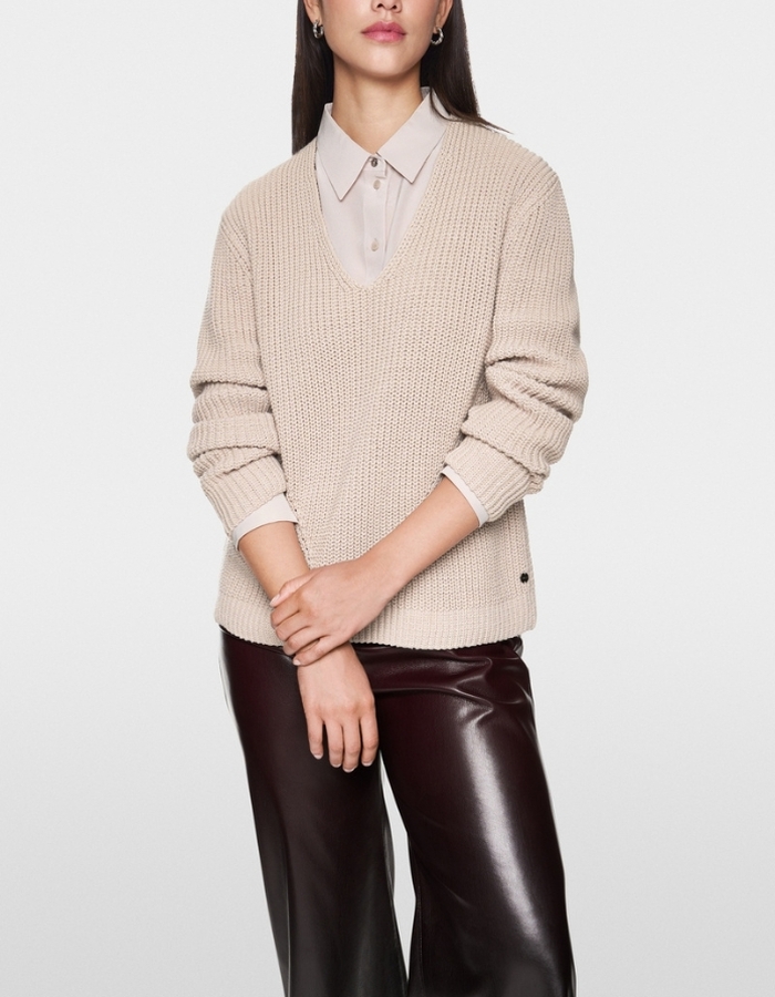 Marccain lange mouw pull taupe