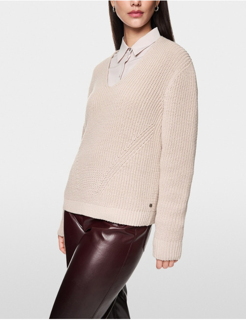 Marccain lange mouw pull taupe