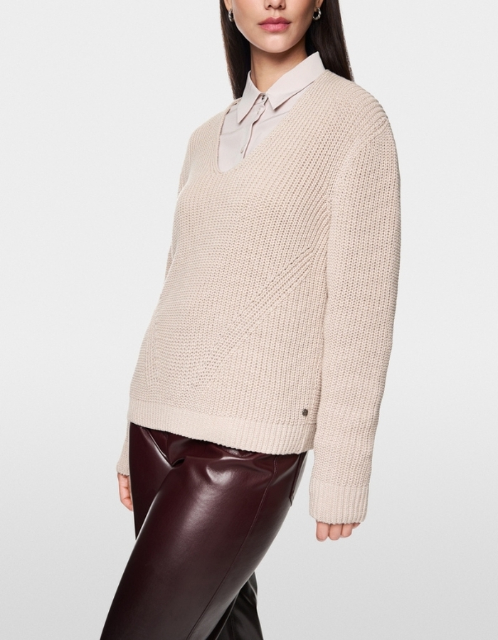 Marccain lange mouw pull taupe