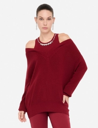 Liu Jo lange mouw pull bordeaux