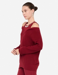 Liu Jo lange mouw pull bordeaux